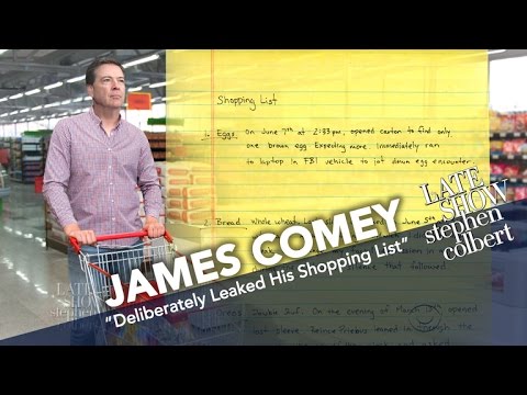 James Comey Deliberately Leaked His Shopping List, Too