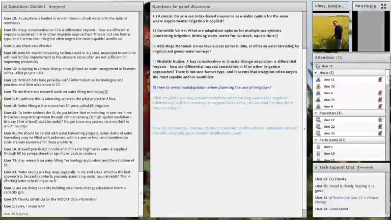 Webinar discussion: irrigation in climate-smart agriculture (part 2)