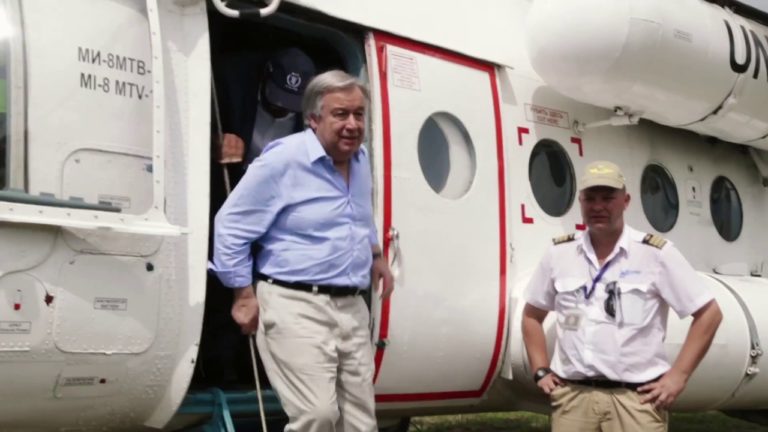 UN Chief urges world to show solidarity after visiting Imvepi refugee camp in Uganda