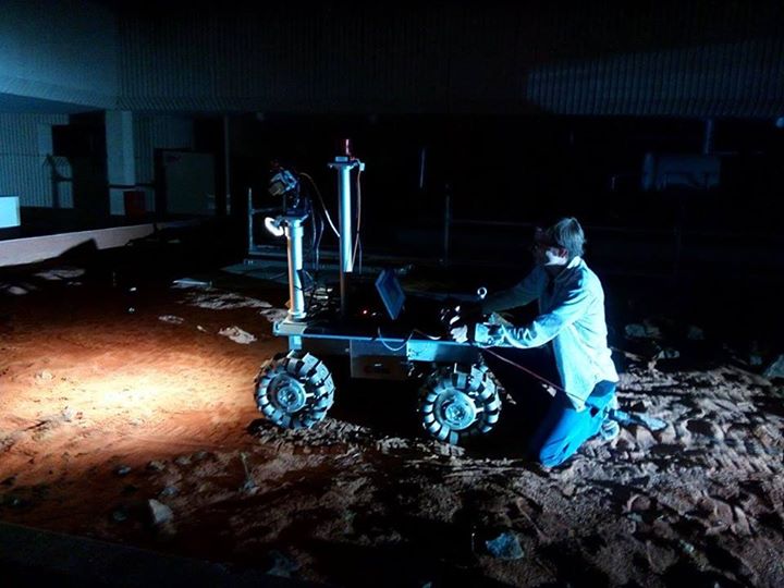 Our 200th Technology image of the week: testing a rover in near darkness to simu…