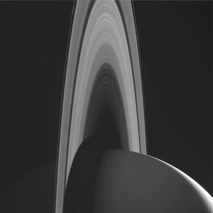 This raw unprocessed image of Saturn’s rings was taken on 7 June and received on…