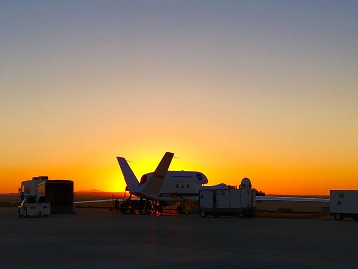 As the sun rises, our Global Hawk is prepped for flight at A…