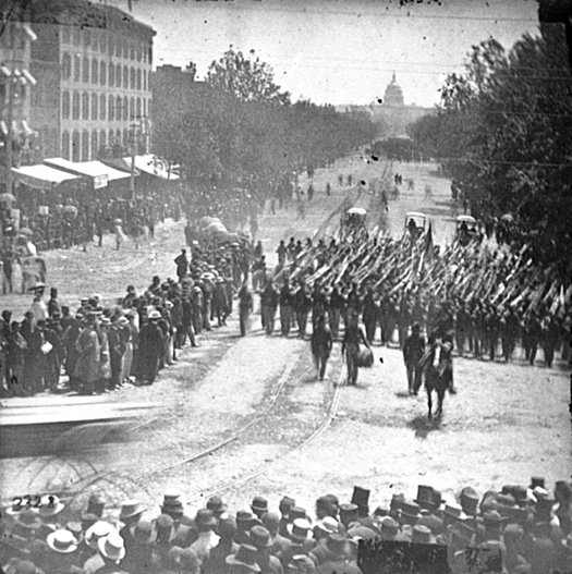 Today in 1865, the Army of the Potomac celebrated the end of the Civil War in Wa…