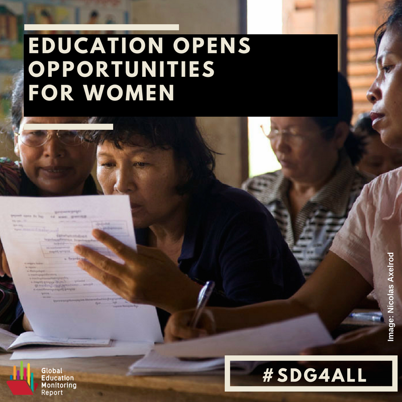 Education helps widen women’s employment opportunities beyond low skill work  …