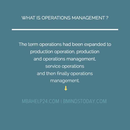 Key Concepts In Operations Management | Production