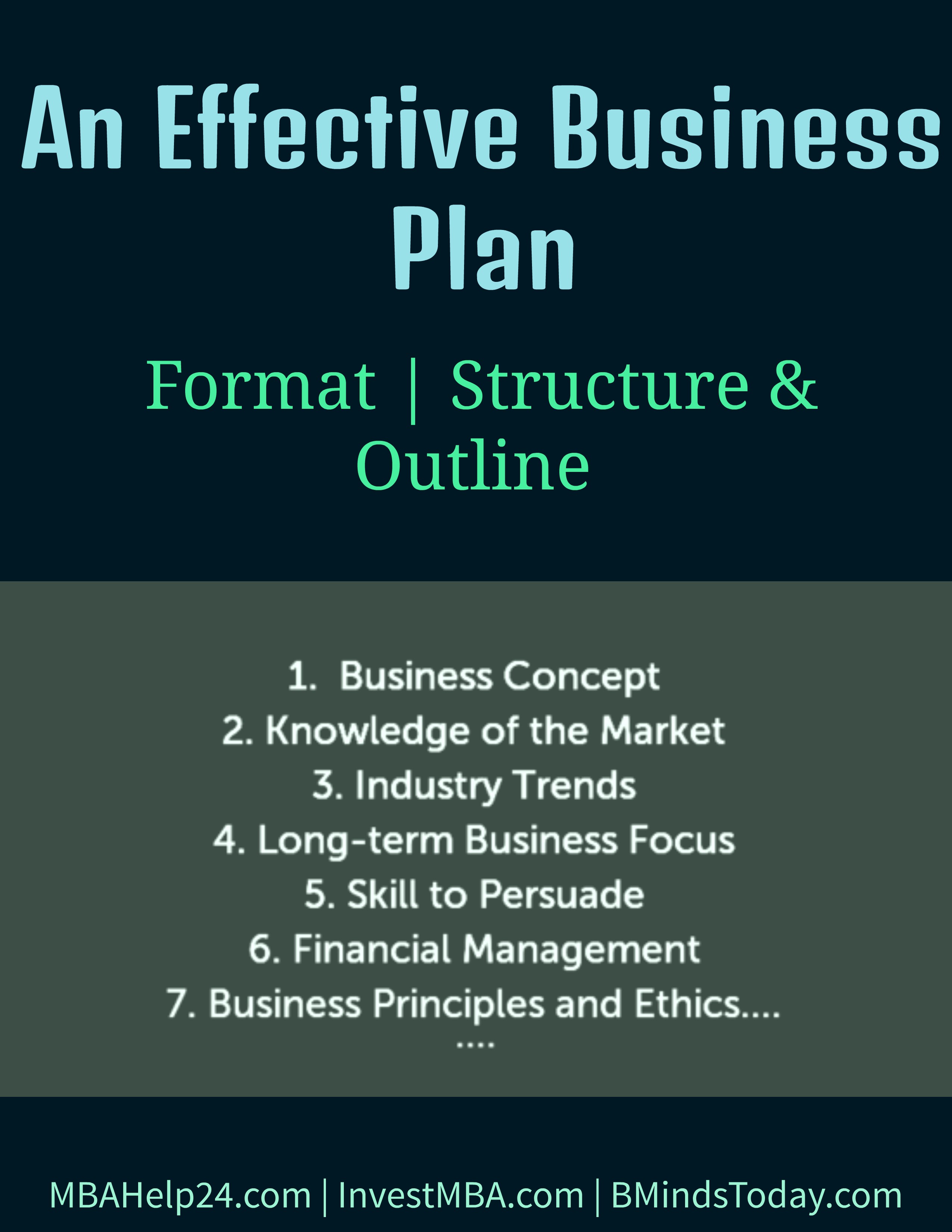 An Effective Business Plan including Format, Structure and Outline