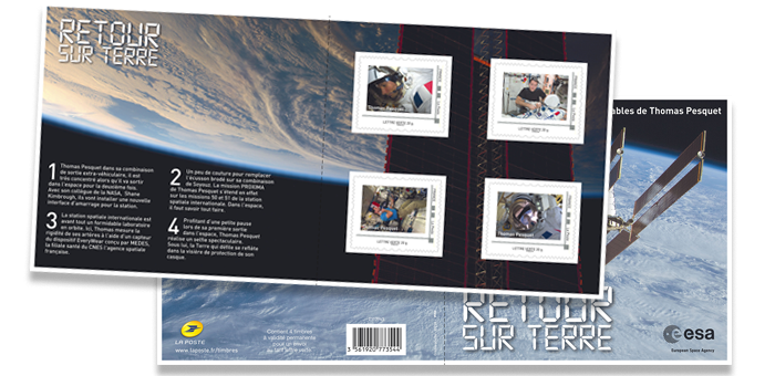 Le retour sur terre de Thomas Pesquet Collector de timbres – Boutique Particuliers La Poste