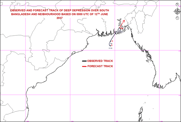 Depression over northwest & adjoining northeast Bay of Bengal in…