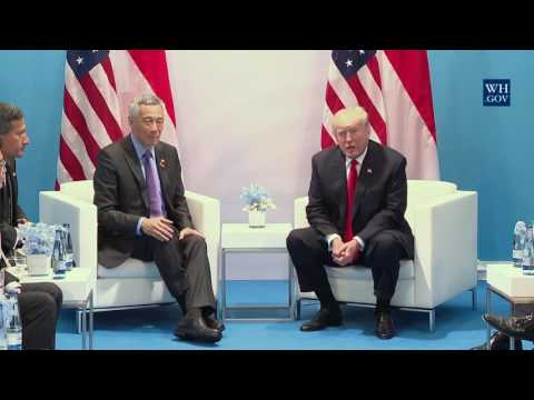 President Trump Participates in an Meeting with the Prime Minister Lee Hsien Loong of Singapore