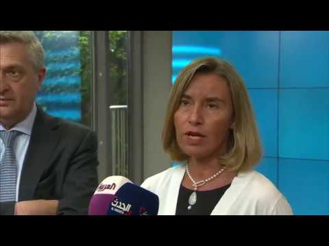 Doorstep by HRVP / IOM / UNHCR in the margins of the Foreign Affairs C…