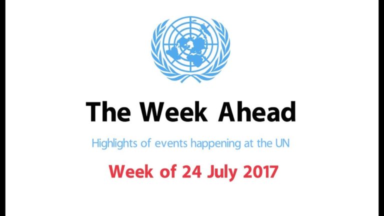 The Week Ahead – starting from 24 July 2017