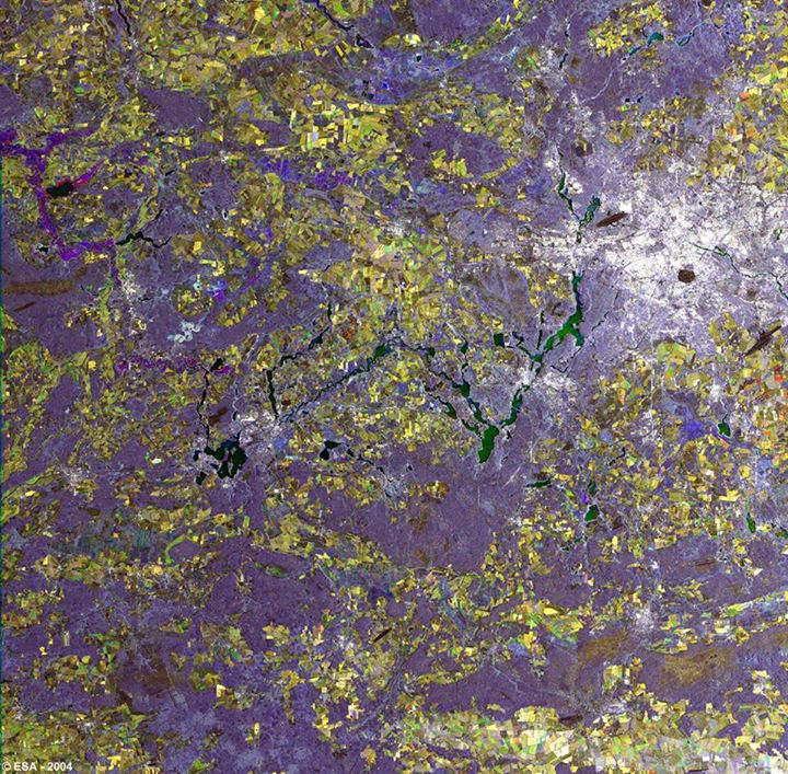 An  #Envisat colour composite image, using photos taken between 2002 and 2004, o…