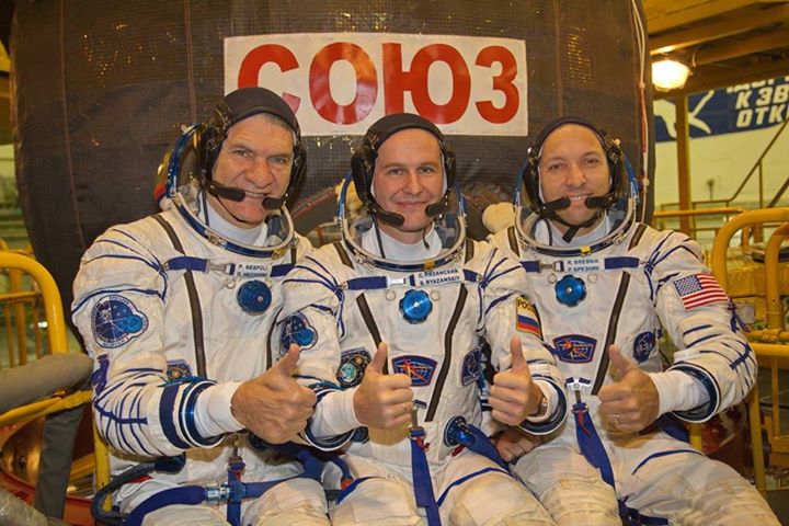 Sokol spacesuit fitting – check. 
Soyuz spacecraft final inspection – double che…