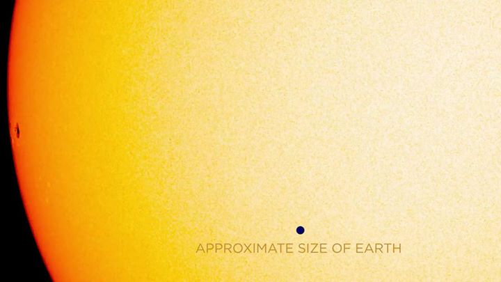 Our Solar Dynamics Observatory captured a sunspot on video b…