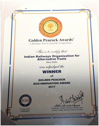 Indian Railways Organization for Alternate Fuel (IROAF) sets gol…
