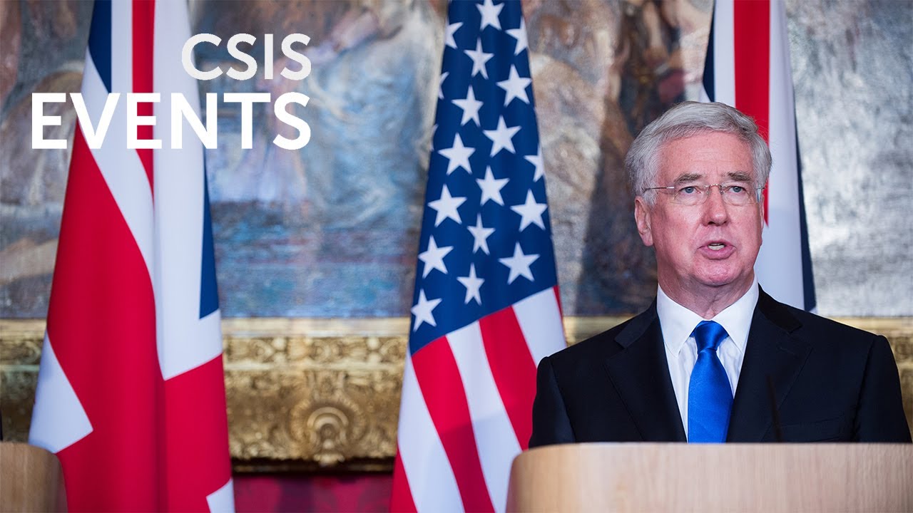The Rt Hon Sir Michael Fallon MP, Secretary of State for Defense of th…