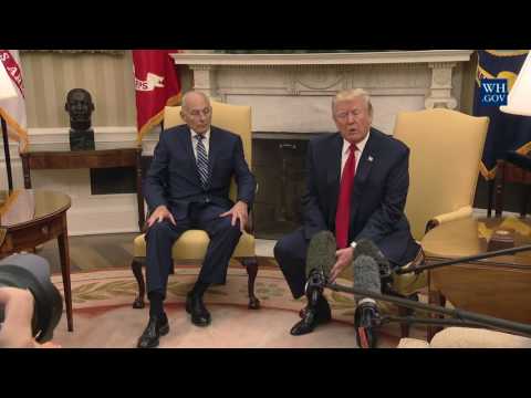 President Trump Speaks on the Swearing-in of White House Chief of Staff John Kelly