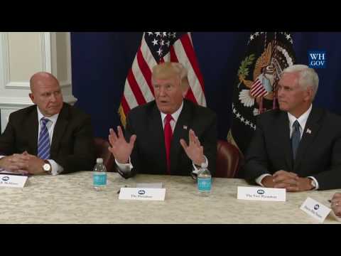 President Trump receives a Security Briefing