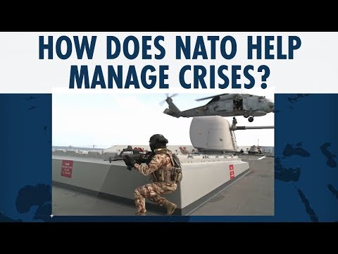 How does NATO help manage crises?