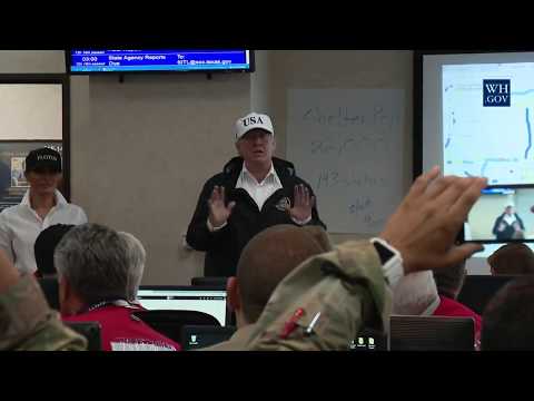 President Trump Participates in a Tour of the Emergency Operations Center