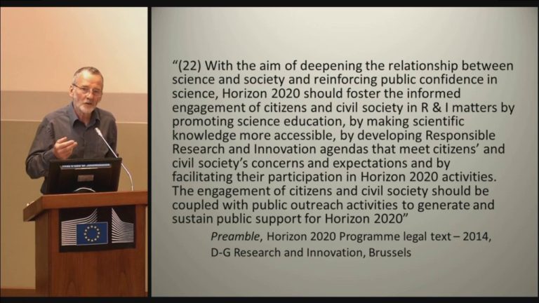 Brian Wynne – How can we connect RRI with honest regulation in Europe?