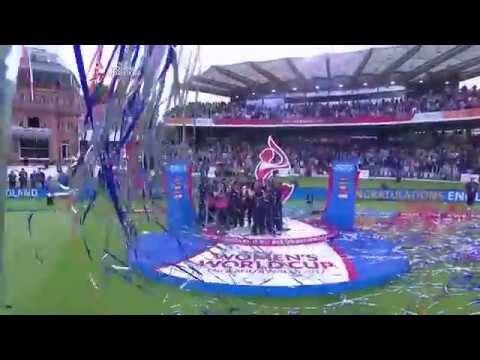 England is presented with the 2017 ICC Women’s World Cup