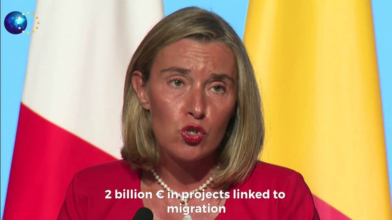Federica Mogherini at the migration summit in Paris [Italian]