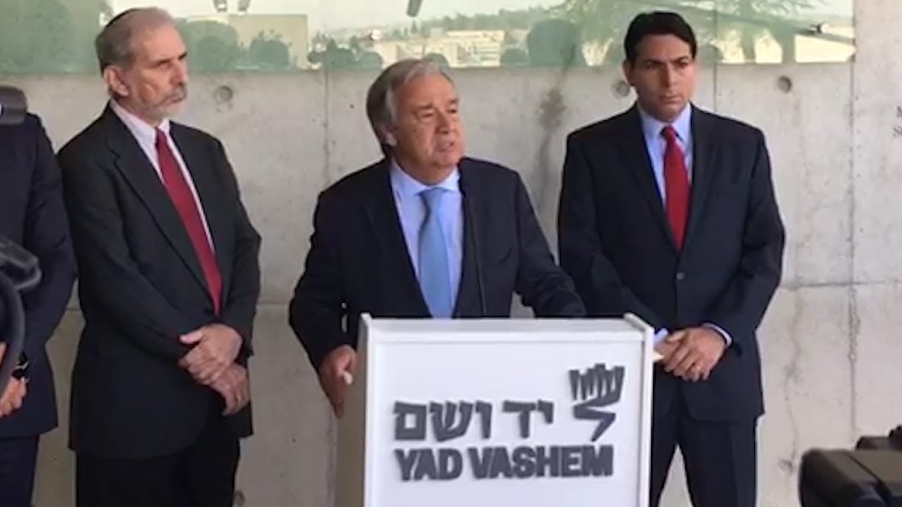 In Israel, UN Secretary-General voices commitment to fight anti-Semitism