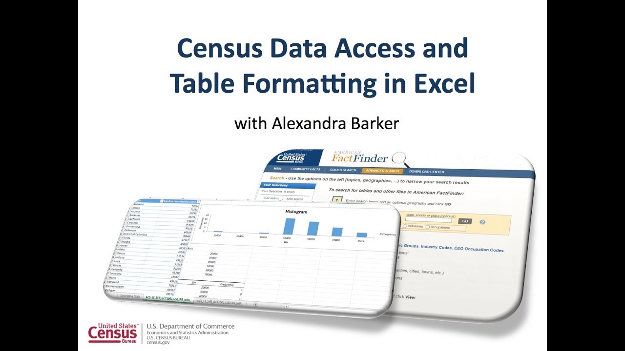 Basic Census Data Access and Table Formatting in Excel