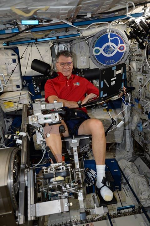 The newest crewmember on the International Space Station, ESA astronaut Paolo Ne…