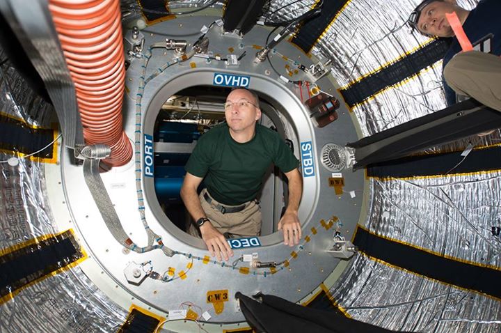 Astronaut Randy Bresnik is making himself at home aboard the…