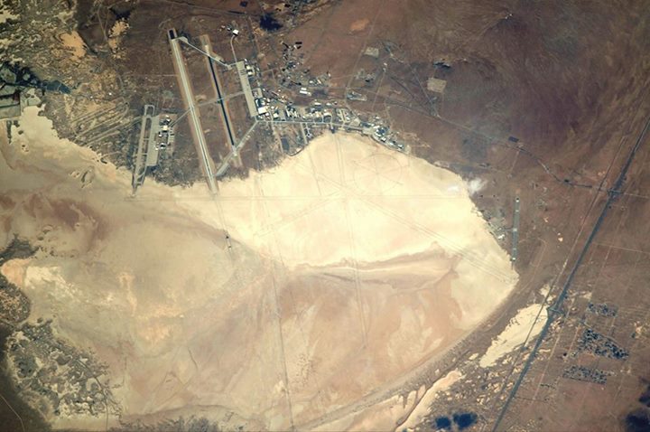 Another awesome view from Paolo Nespoli, this one of Edwards AFB, the location 4…