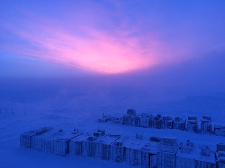 Cloudy skies in the Antarctic obscure views of the first full sunrise that the r…