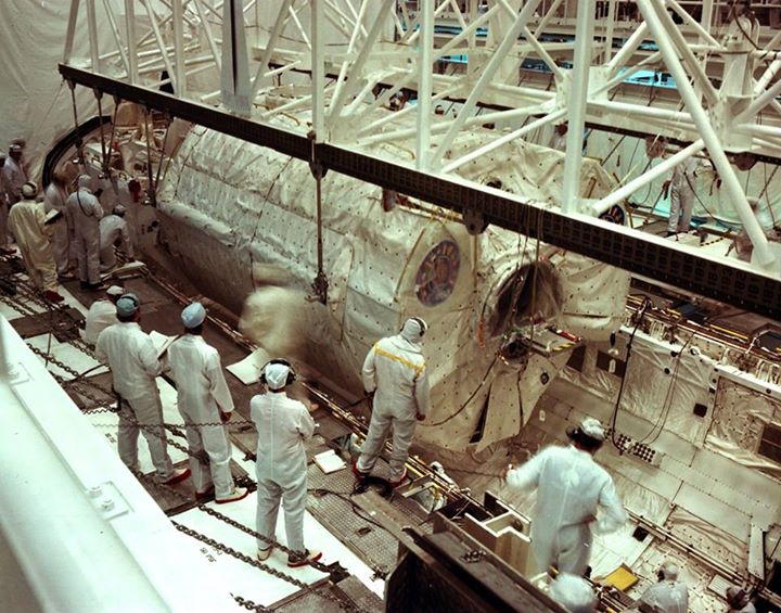 On this day: 16 August 1983, Spacelab-1 integration with Shuttle orbiter Columbi…