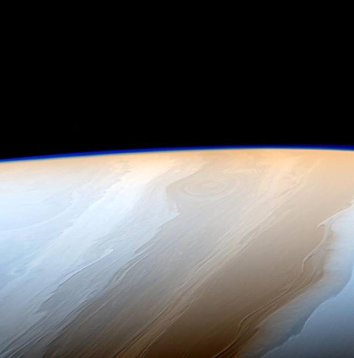 In Saturn’s atmosphere, neighbouring bands of clouds move at different speeds an…