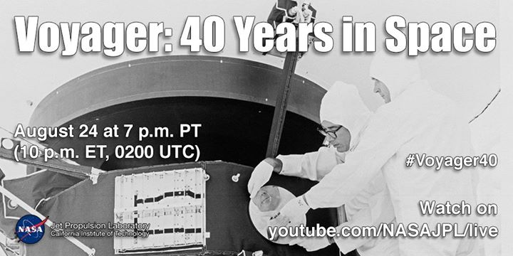 Our Voyager spacecraft have been in space for 40 years! Tune…