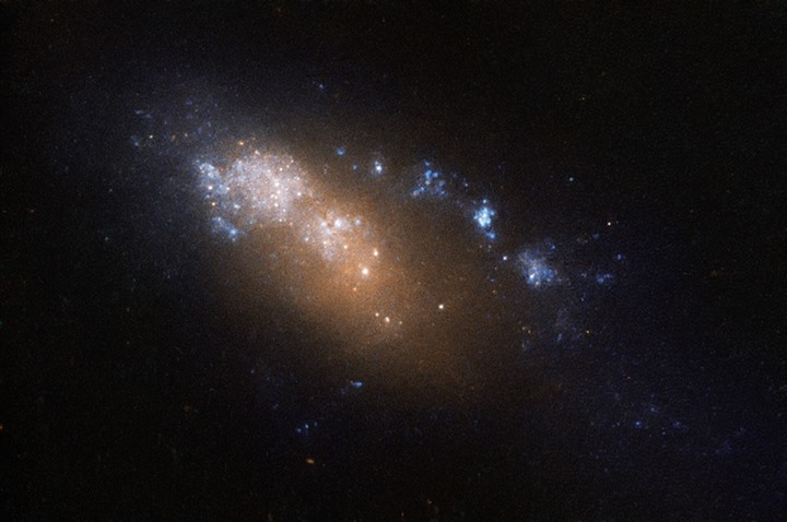 The dwarf galaxy NGC 178 is busy forming new stars.  On average, the galaxy form…