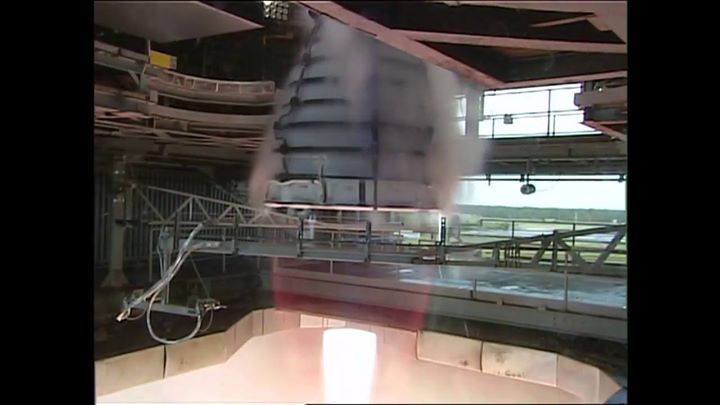 Today we successfully tested one of the four RS-25 engines t…