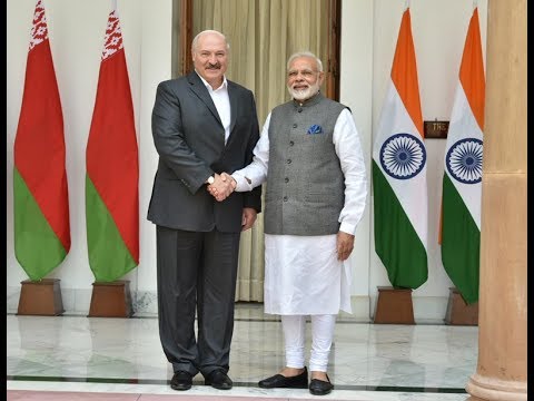 PM Modi with Belarus President Mr.Alexander Lukashenko at Joint Press Statements