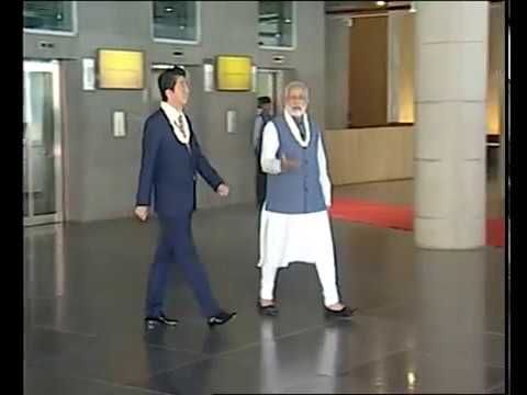 PM Modi and PM of Japan Shinzo Abe Visit Dandi Kuteer, Ahmedabad