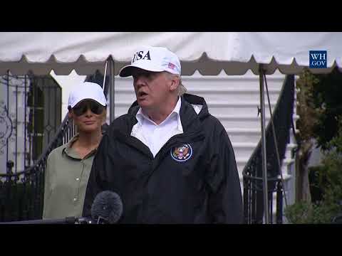 President Trump Delivers a Statement Upon Arrival