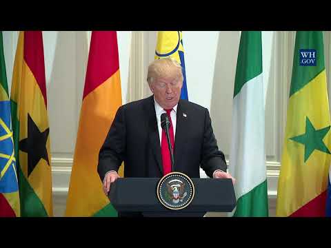 President Trump Attends a Working Lunch with African Leaders