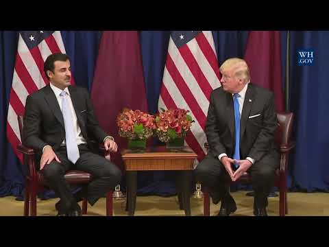 President Trump Participates in an Expanded Meeting with the Emir of Qatar