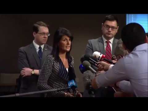 Nikki R. Haley (USA) on DPRK/Non-Proliferation – Press Encounter (29 August 2017)
