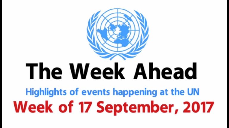 The Week Ahead – starting 17 September 2017