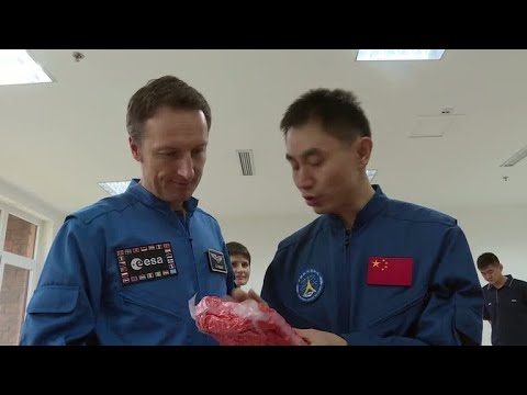 ESA astronauts Samantha Cristoforetti and Matthias Maurer joined Chinese astrona…