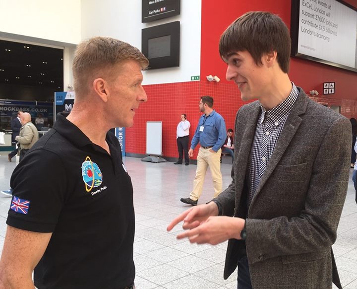Tim Peake meets Tim Gregory, contestant on BBC 2 TV show ‘Astronauts’