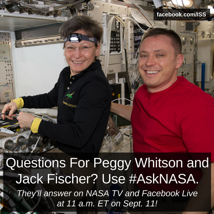At 11am ET: Hear from astronauts Peggy Whitson and Jack Fisc…