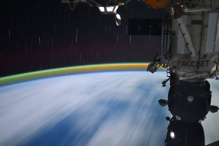 Just in from one of Paolo Nespoli’s colleagues ;-)The night at a speed of 28 000…