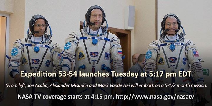 Three new crew launch tomorrow at 5:17pm ET to the Internati…